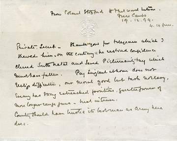 The image shows only Stopford's telegram.