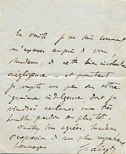 Illustration is of the third page of the letter